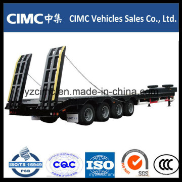 Cimc 4 essieux 70 tonnes Low Bed Trailer
